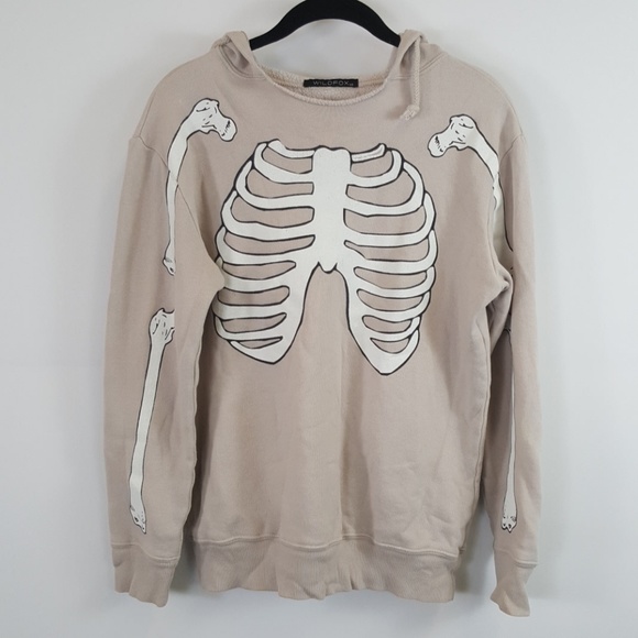 Wildfox Tops - Wildfox BLUSH cotton skeleton hoodie size x-small